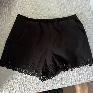 Black flowy shorts